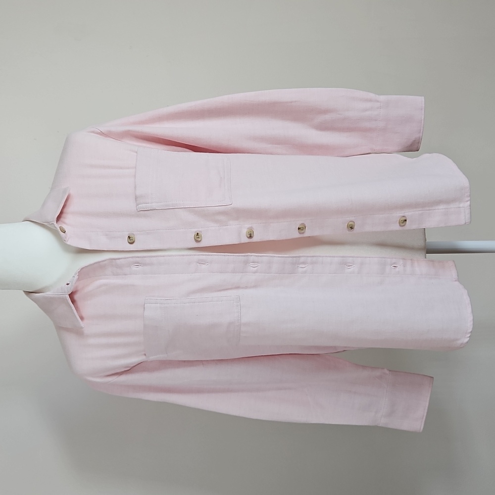 Old Navy Boyfriend Flannel Button Up  Pink Lightweight Soft Girl Preppy XS